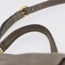 Miu Miu Hand Bag Leather 2way Gray Gold Auth 167708A-14