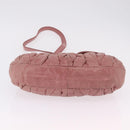 Miu Miu Hand Bag Leather 2way Pink Gold Auth 167711A-6