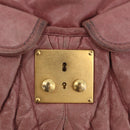 Miu Miu Hand Bag Leather 2way Pink Gold Auth 167711A-25