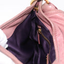 Miu Miu Hand Bag Leather 2way Pink Gold Auth 167711A-28