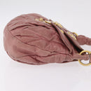 Miu Miu Hand Bag Leather 2way Pink Gold Auth 167711A-4
