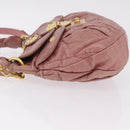 Miu Miu Hand Bag Leather 2way Pink Gold Auth 167711A-5