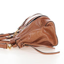 Miu Miu Hand Bag Leather 2way Brown Gold Auth 167713M-3