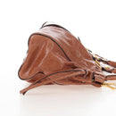Miu Miu Hand Bag Leather 2way Brown Gold Auth 167713M-4