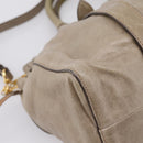 Miu Miu Hand Bag Leather 2way Beige Gold Auth 167714M-17