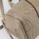 Miu Miu Hand Bag Leather 2way Beige Gold Auth 167714M-19