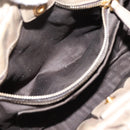 Miu Miu Hand Bag Leather 2way Beige Gold Auth 167714M-24