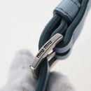 Miu Miu Matelasse Hand Bag Leather 2way Light Blue Silver Auth 167715M-17