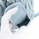 Miu Miu Matelasse Hand Bag Leather 2way Light Blue Silver Auth 167715M-26