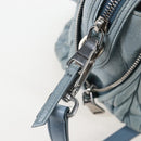 Miu Miu Matelasse Hand Bag Leather 2way Light Blue Silver Auth 167715M-28