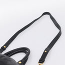 Miu Miu Hand Bag Leather 2way Black Gold Auth 167716SAM-15