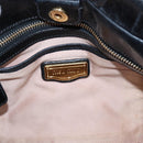 Miu Miu Hand Bag Leather 2way Black Gold Auth 167716SAM-21
