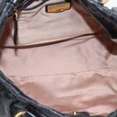 Miu Miu Hand Bag Leather 2way Black Gold Auth 167716SAM-10