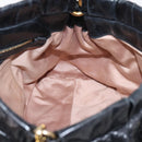 Miu Miu Hand Bag Leather 2way Black Gold Auth 167716SAM-22