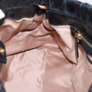 Miu Miu Hand Bag Leather 2way Black Gold Auth 167716SAM-23