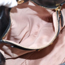 Miu Miu Hand Bag Leather 2way Black Gold Auth 167716SAM-25