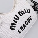 Miu Miu Hand Bag Leather 2way White Silver Auth 167717SAM-21