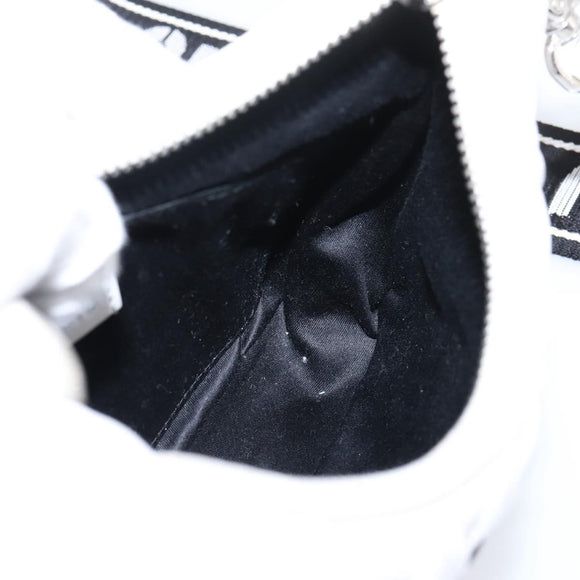 Miu Miu Hand Bag Leather 2way White Silver Auth 167717SAM