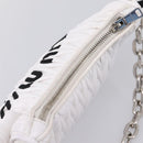 Miu Miu Hand Bag Leather 2way White Silver Auth 167717SAM-6