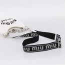 Miu Miu Hand Bag Leather 2way White Silver Auth 167717SAM-8