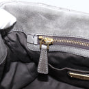 Miu Miu Matelasse Hand Bag Leather 2way Gray Gold Auth 167718M-25