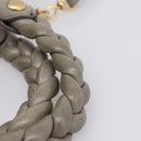Miu Miu Matelasse Hand Bag Leather 2way Gray Gold Auth 167719M-8