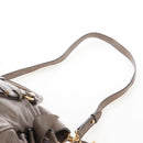 Miu Miu Hand Bag Leather 2way Gray Gold Auth 167720M-17