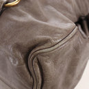 Miu Miu Hand Bag Leather 2way Gray Gold Auth 167720M-19