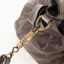 Miu Miu Hand Bag Leather 2way Gray Gold Auth 167720M-23
