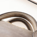 Miu Miu Hand Bag Leather 2way Gray Gold Auth 167720M-14