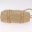 Miu Miu Hand Bag Leather 2way Beige Gold Auth 167721M-6