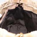 Miu Miu Hand Bag Leather 2way Beige Gold Auth 167721M-25