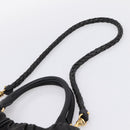 Miu Miu Hand Bag Leather 2way Black Gold Tone Auth 167722M-19