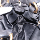 Miu Miu Hand Bag Leather 2way Black Gold Tone Auth 167722M-22