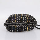 Miu Miu Hand Bag Leather 2way Black Gold Tone Auth 167722M-5