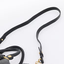 Miu Miu Hand Bag Leather 2way Black Gold Auth 167723M-14