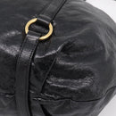Miu Miu Hand Bag Leather 2way Black Gold Auth 167723M-15