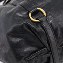 Miu Miu Hand Bag Leather 2way Black Gold Auth 167723M-16