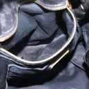 Miu Miu Hand Bag Leather 2way Black Gold Auth 167723M-24