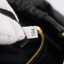 Miu Miu Hand Bag Leather 2way Black Gold Auth 167723M-11