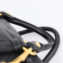 Miu Miu Hand Bag Leather 2way Black Gold Tone Auth 167724SAM-15
