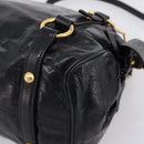 Miu Miu Hand Bag Leather 2way Black Gold Tone Auth 167724SAM-17