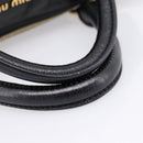 Miu Miu Hand Bag Leather 2way Black Gold Tone Auth 167724SAM-8