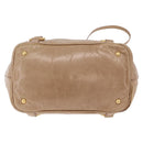 Miu Miu Hand Bag Leather 2way Beige Gold Auth 167725M-6