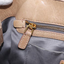 Miu Miu Hand Bag Leather 2way Beige Gold Auth 167725M-27