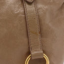 Miu Miu Hand Bag Leather 2way Beige Gold Auth 167725M-3