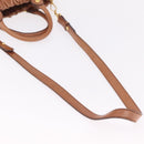 Miu Miu Hand Bag Leather 2way Brown Gold Auth 167726M-9