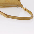 Miu Miu Shoulder Bag Leather Yellow Gold Auth 167727A-8