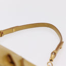 Miu Miu Shoulder Bag Leather Yellow Gold Auth 167727A-9