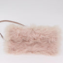 Miu Miu Hand Bag Mouton 2way Pink Gold Auth 167728M-5